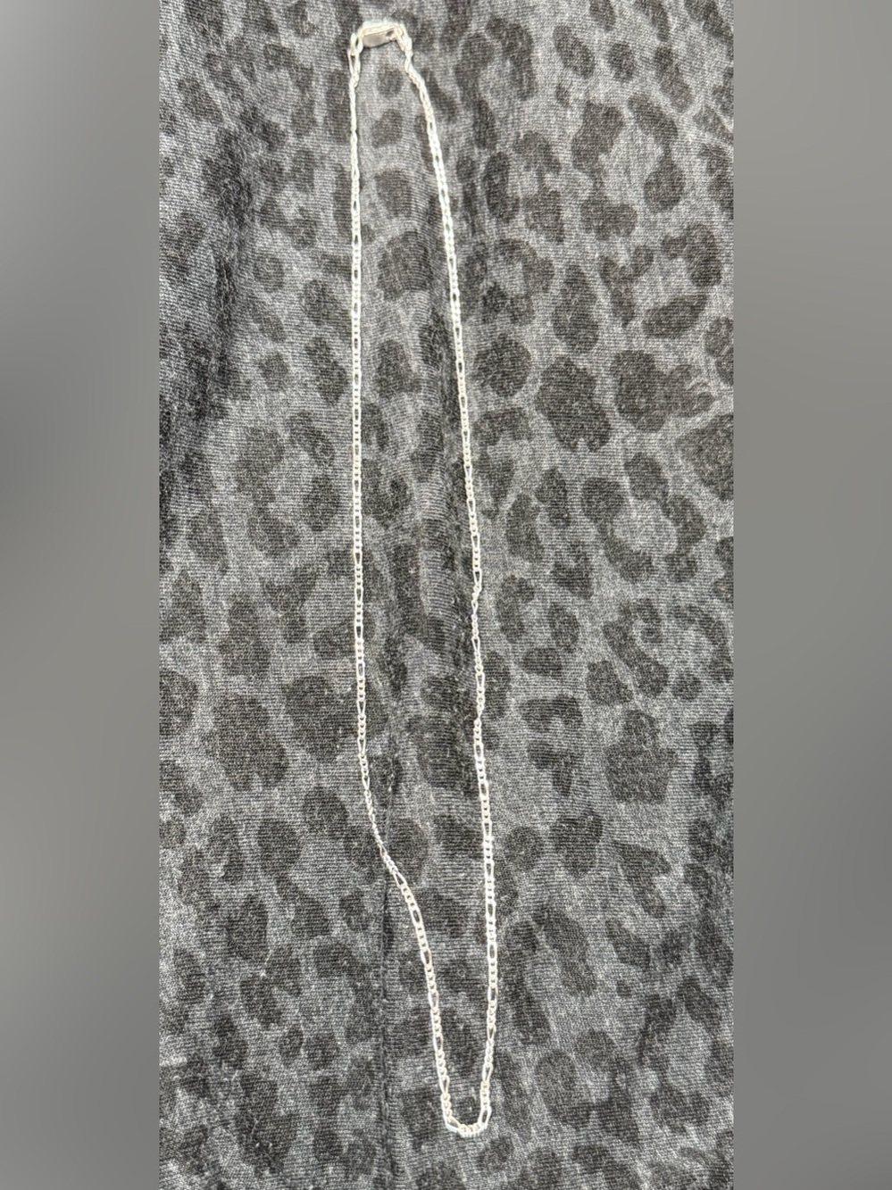 Sterling Silver Figaro Chain Necklace 18” Classic Chain